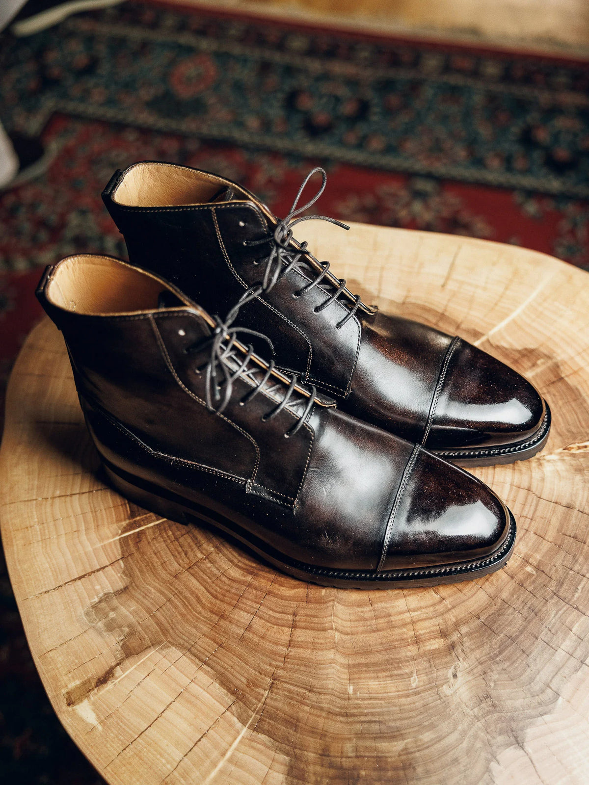 ED199 | PIANO WALNUT CAPTOE BOOTS