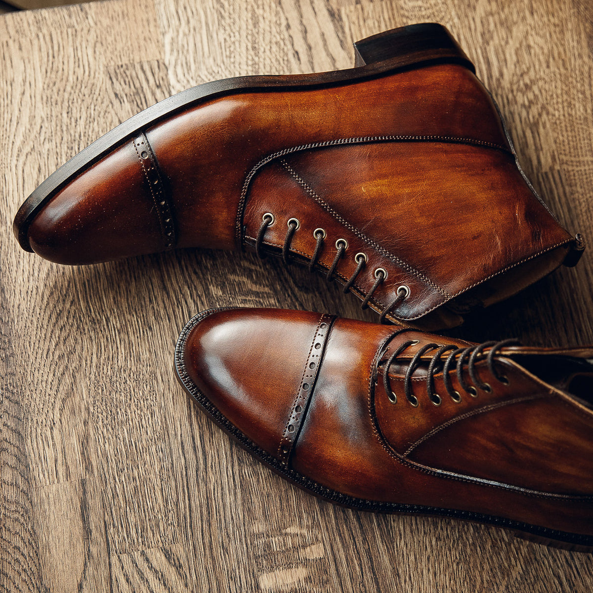 ED214 | COGNAC BALMORAL BOOTS