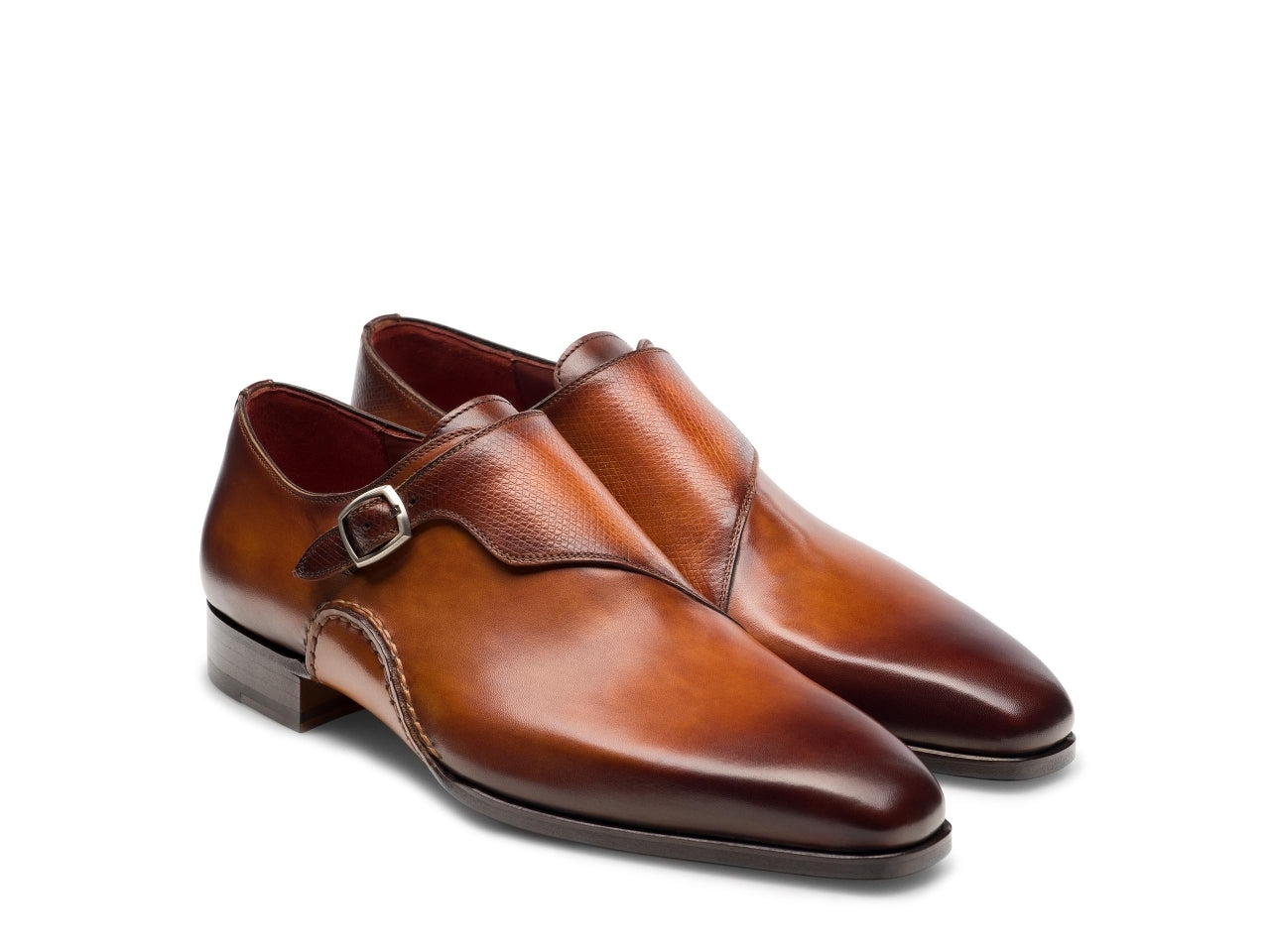 ARTHUR | TAN CURVED SOLE MONKSTRAP