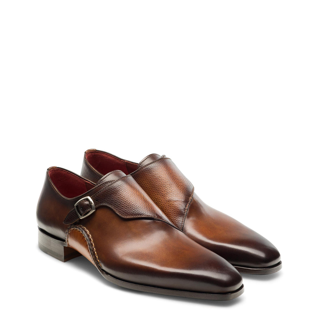 ARTHUR | BROWN CURVED SOLE MONKSTRAP