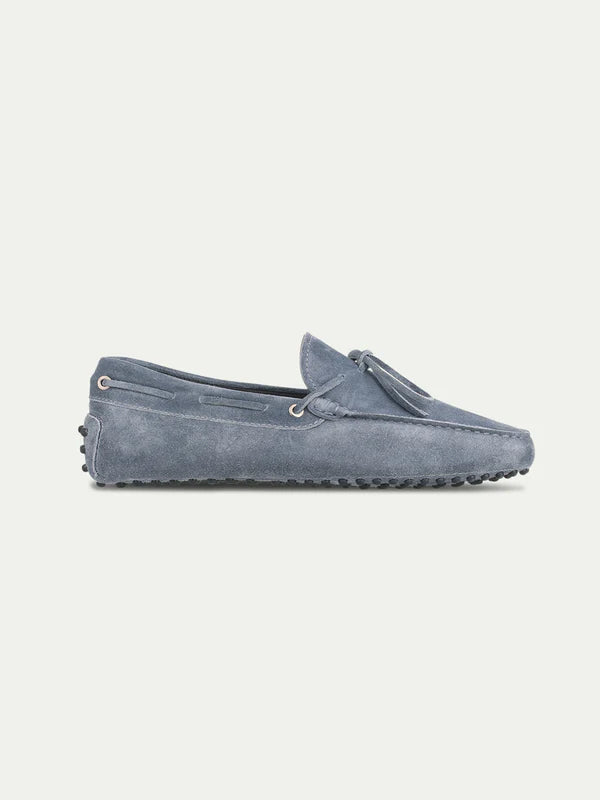 Light Blue Suede Driving Shoes