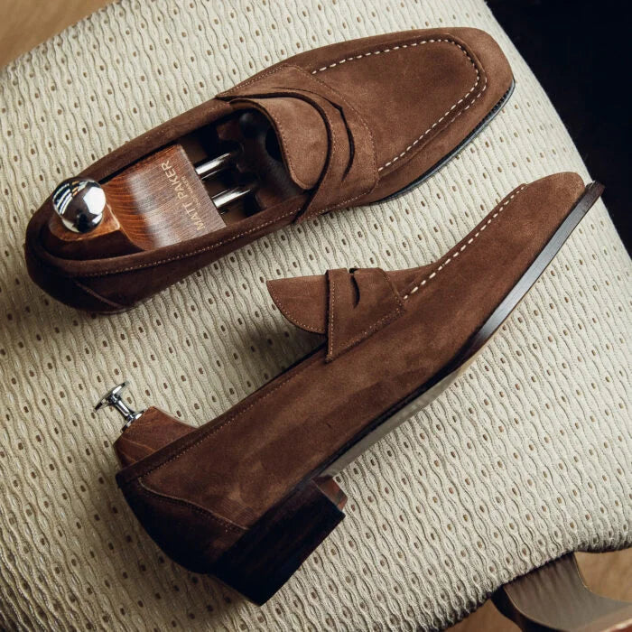 BROWN PENNY LOAFER | PATINA SUEDE