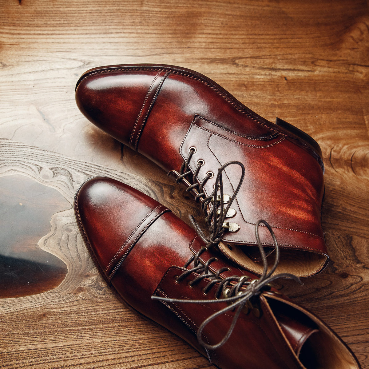 ED213 | BURGUNDY DERBY BOOTS