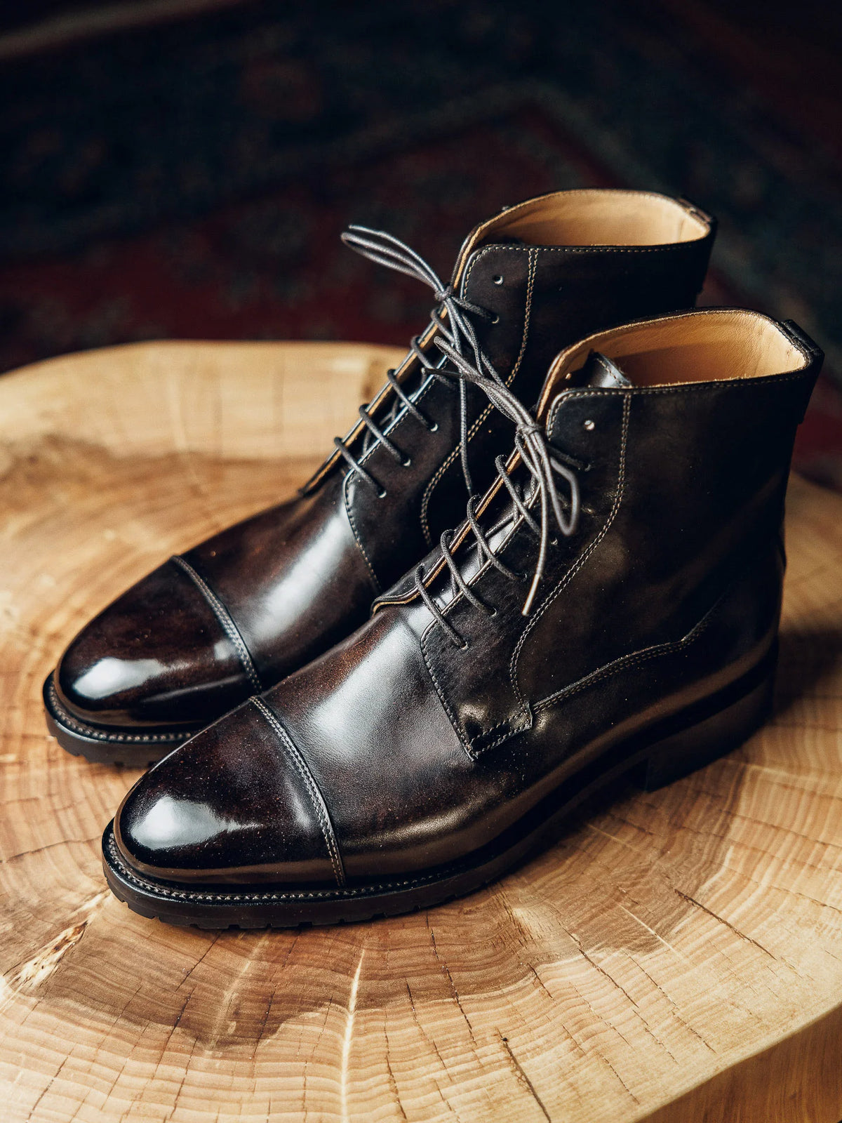 ED199 | PIANO WALNUT CAPTOE BOOTS