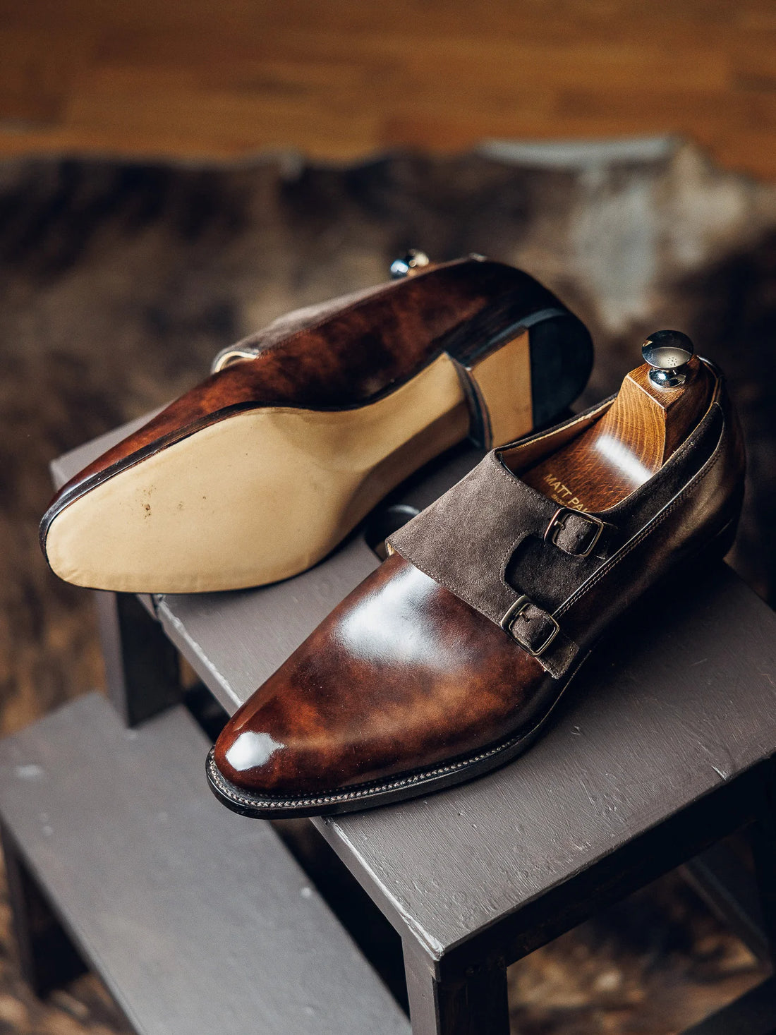 ED140 | COGNAC BROWN DOUBLE MONK