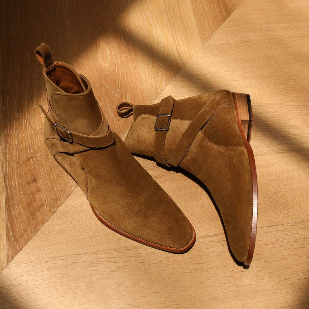 JODHPUR BOOTS | CREAM SUEDE LEATHER