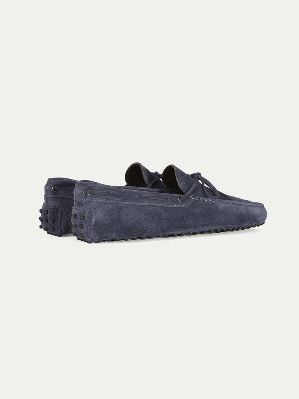 Steel Blue Suede Driving Shoes