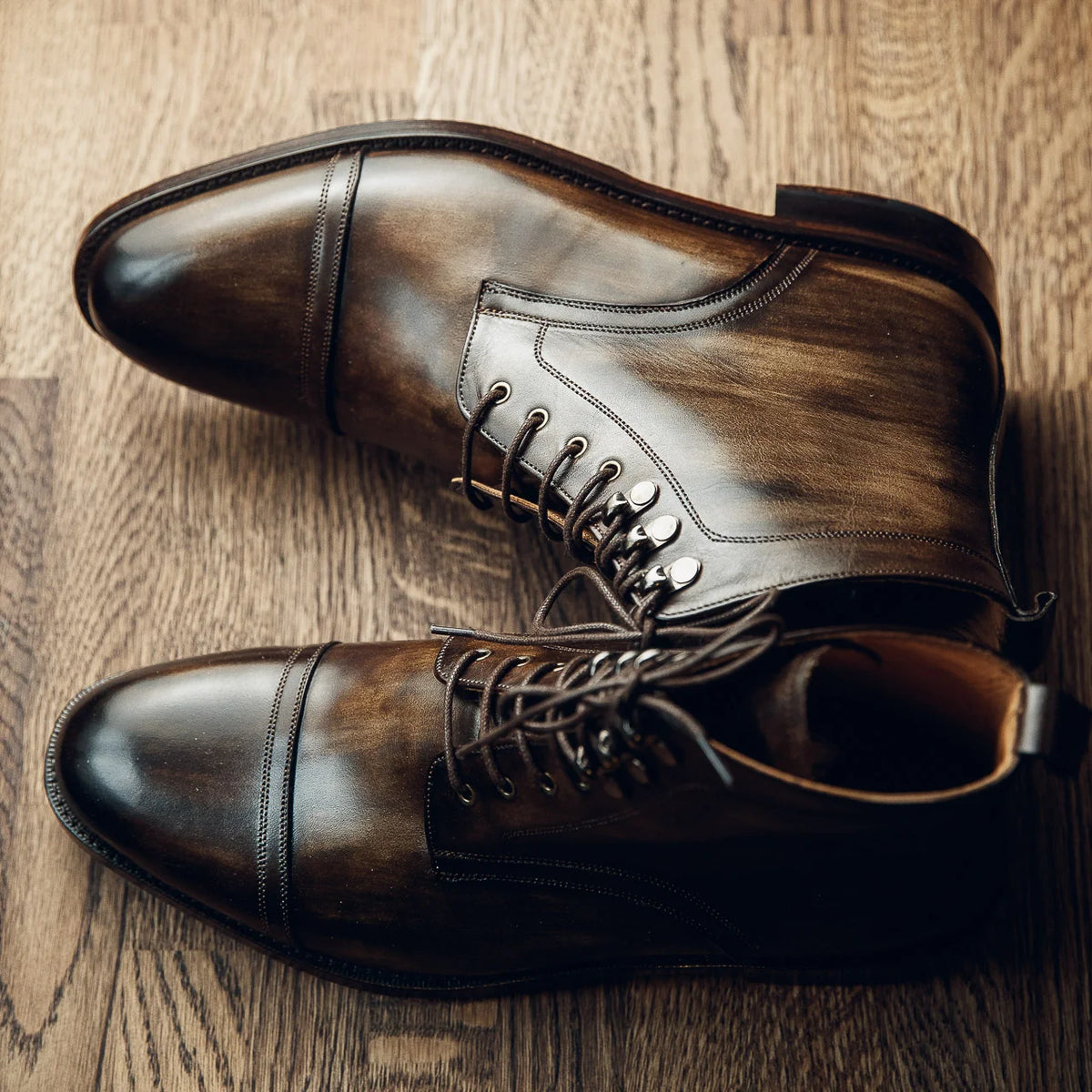 ED202 | PIANO WALNUT DERBY BOOTS