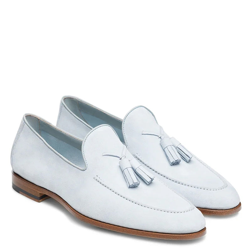 JERRY | LIGHT BLUE SUEDE LOAFERS