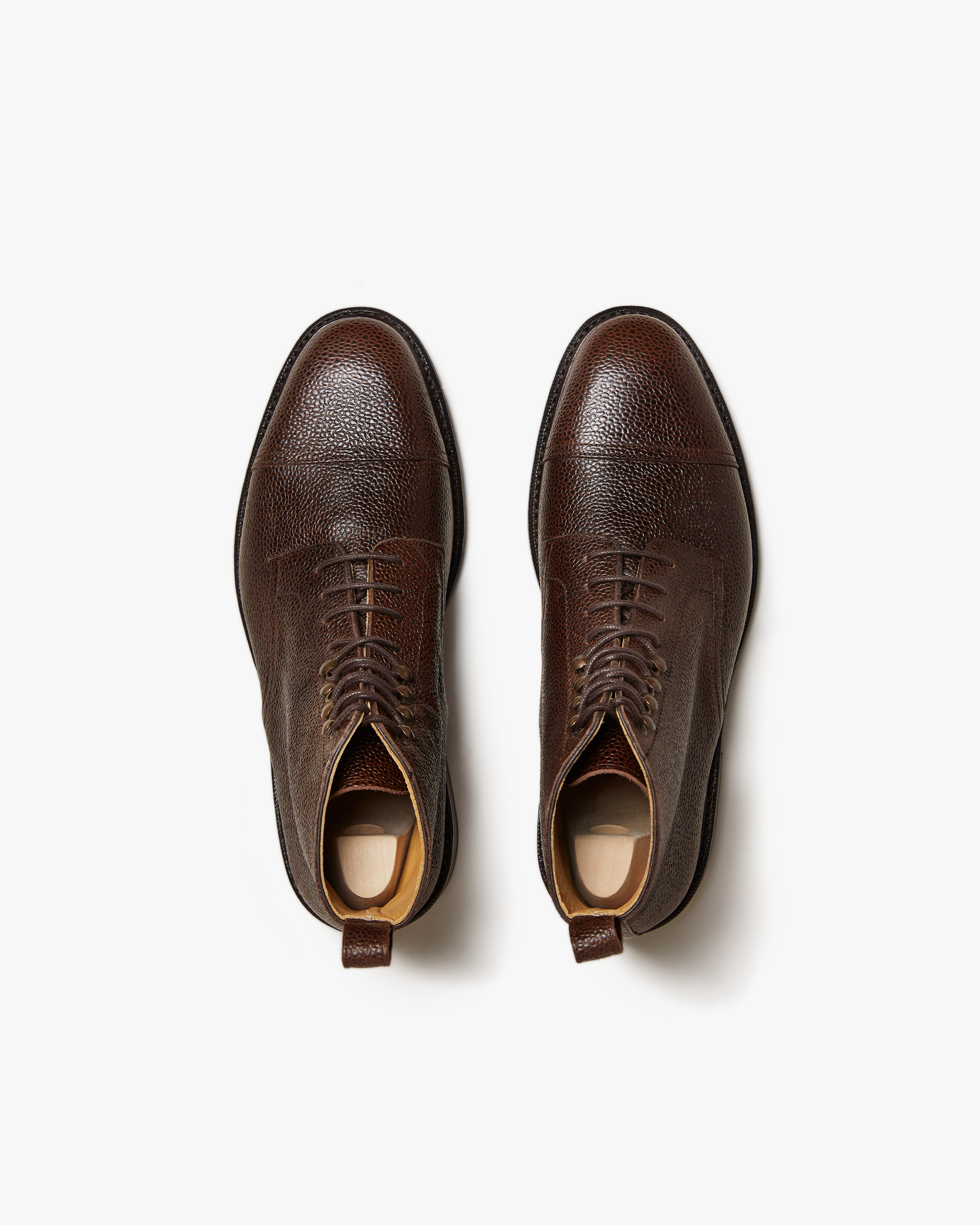 PRESTON | BROWN LACES CALF LEATHER BOOTS