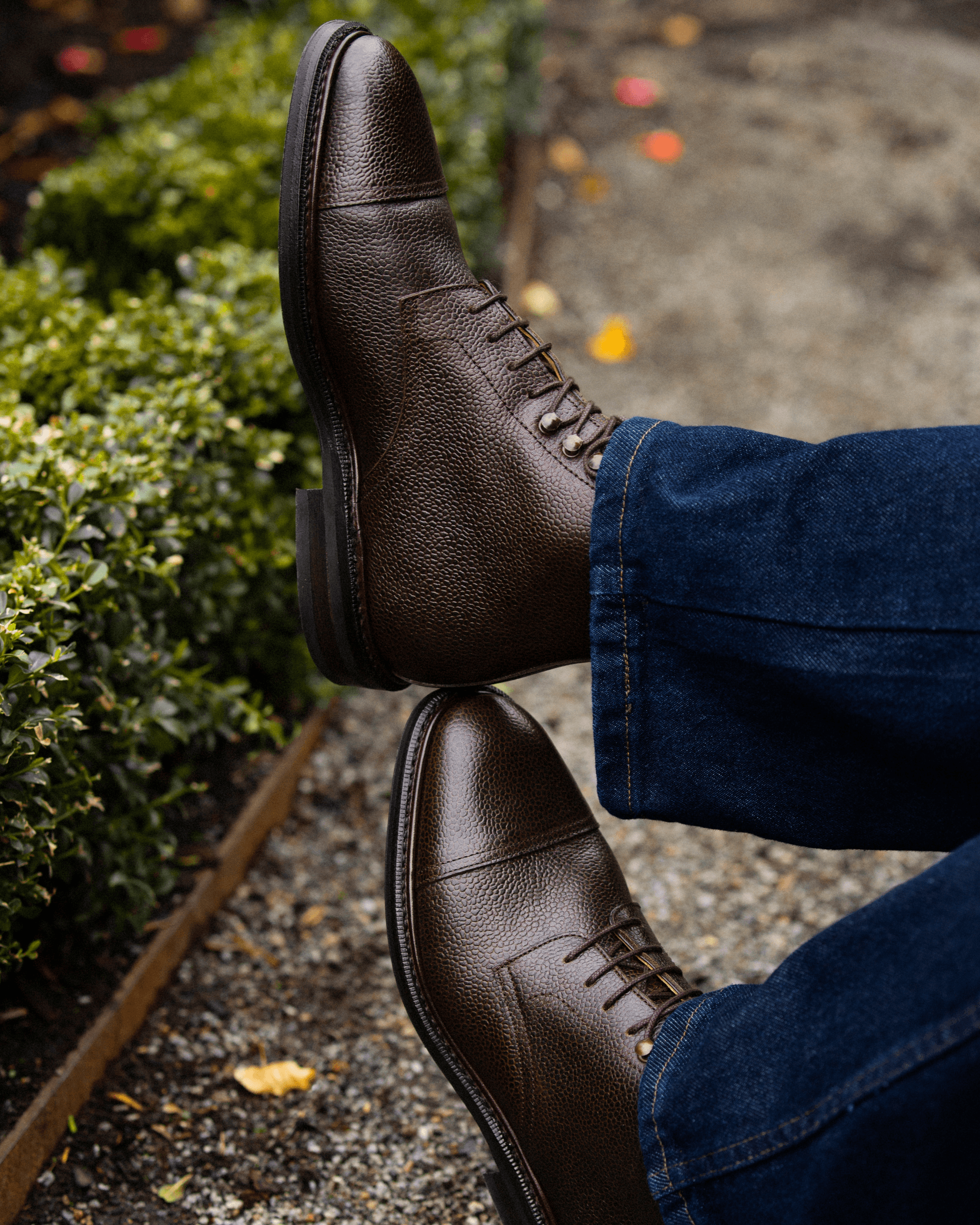 PRESTON | BROWN LACES CALF LEATHER BOOTS