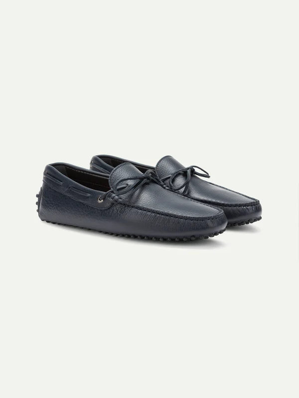 Navy Leather Driving Shoes