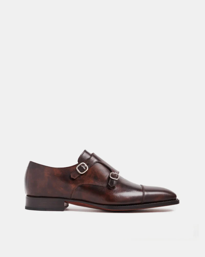 BROWN LEATHER DOUBLE MONKSTRAPS | THE OFFICE WEAR COLLECTION
