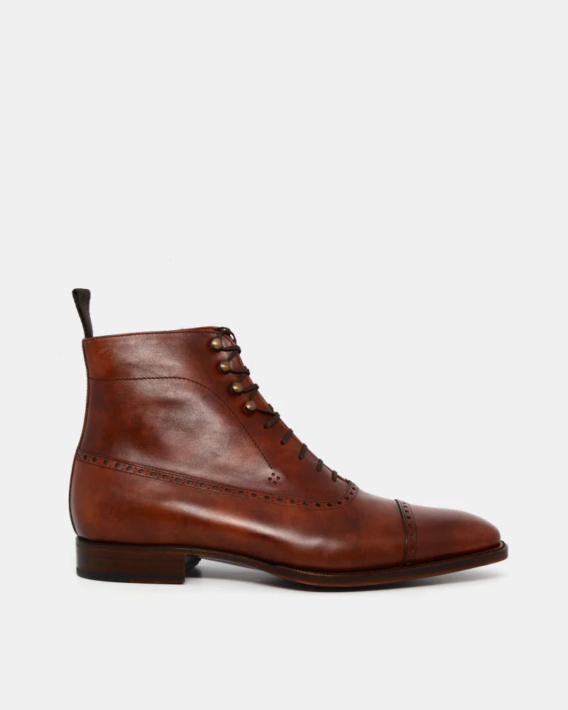 COGNAC BROGUE BOOTS | THE OFFICE WEAR COLLECTION