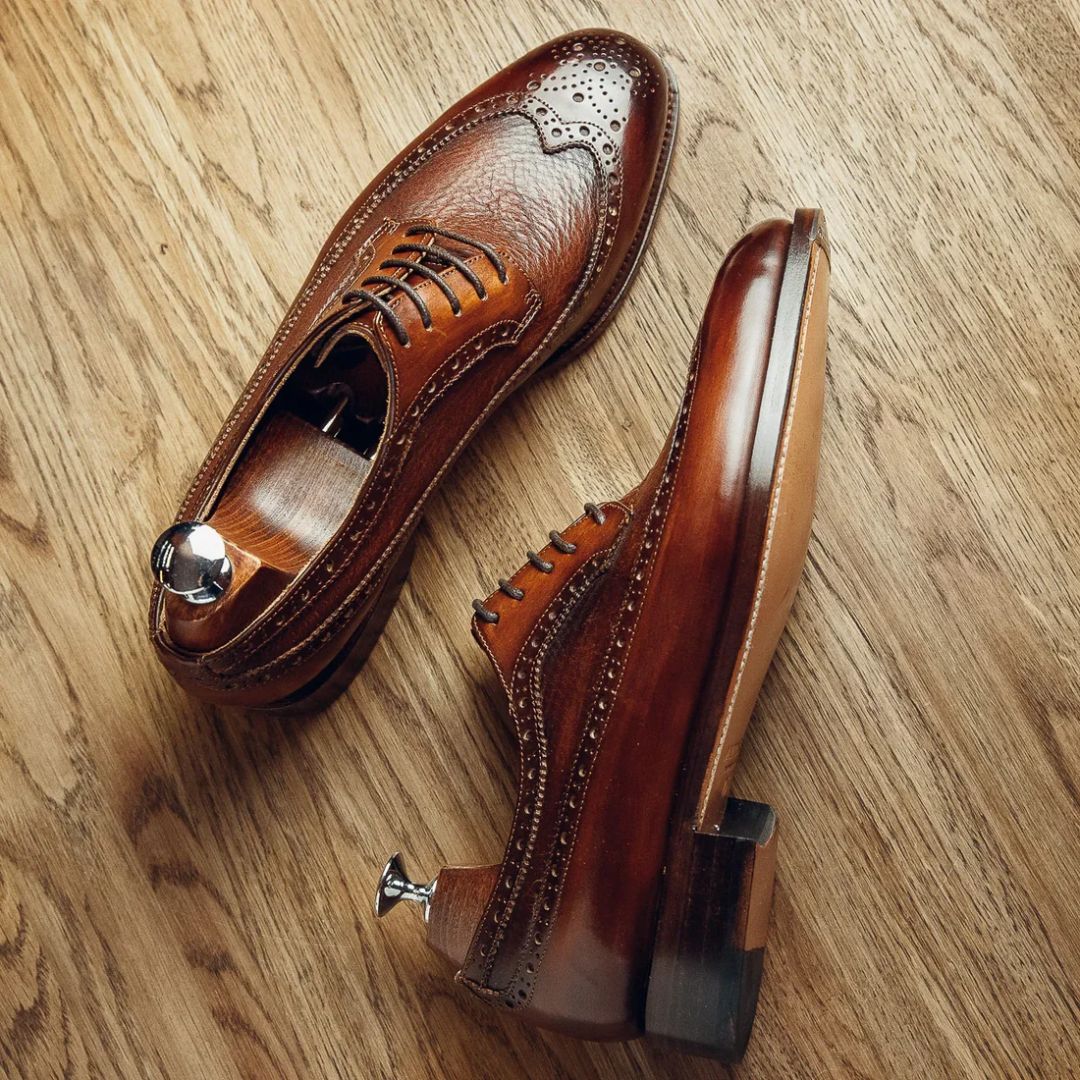 DERBY LONGWING BROGUES BROWN | PATINA FINISH