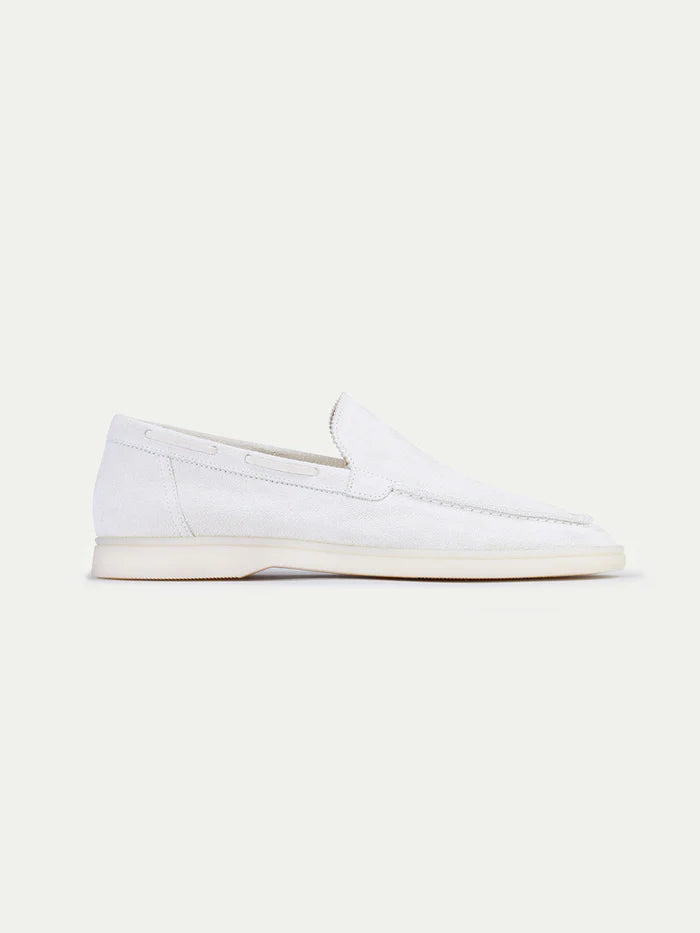 YACHT LOAFERS | WHITE SUEDE