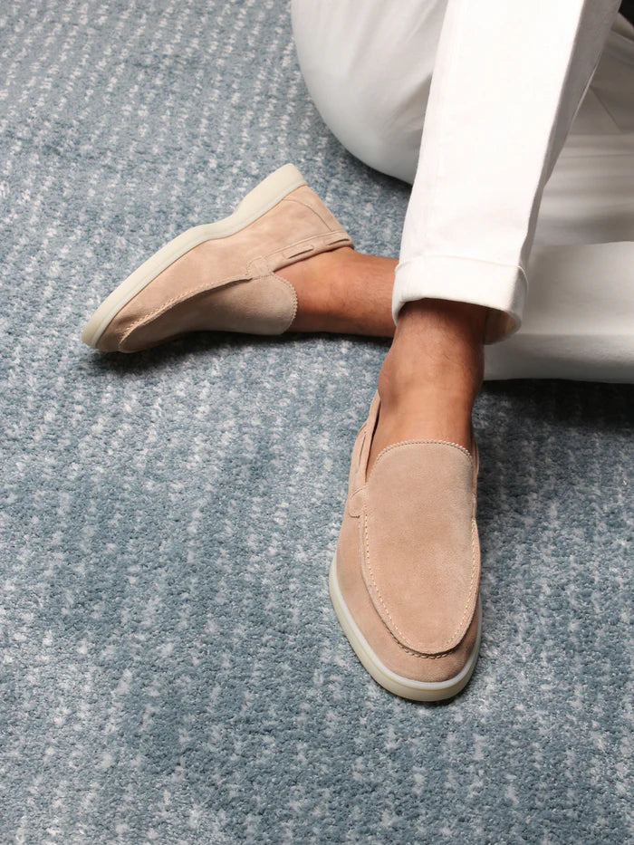 YACHT LOAFERS | LIGHT BEIGE SUEDE