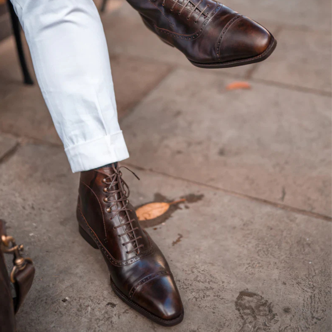 BROWN BROGUE BOOTS | OFFICE WEAR COLLECTION