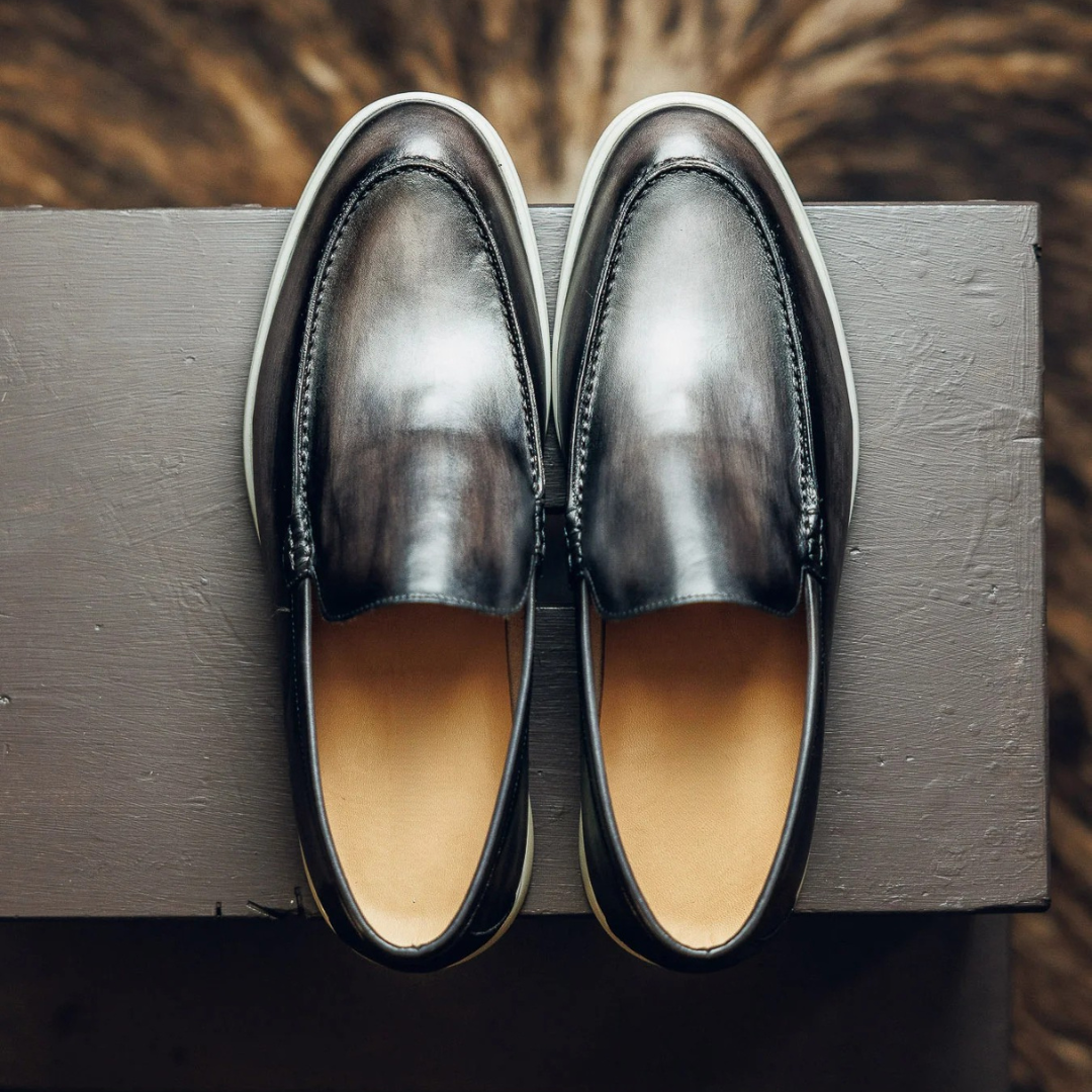 SOFT LEATHER LOAFERS | PATINA FINISH