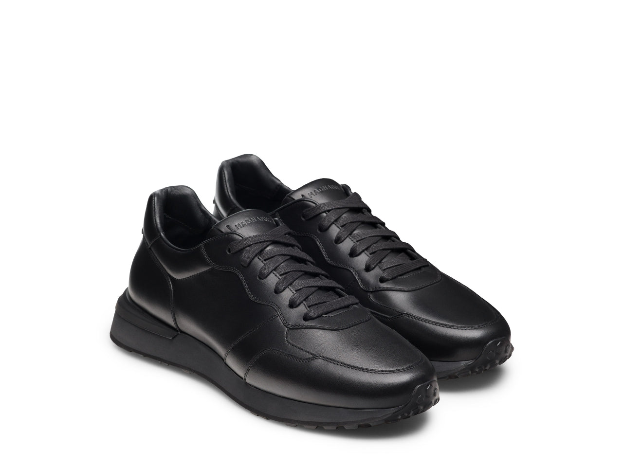 FLUX 350 | BLACK LEATHER SNEAKERS