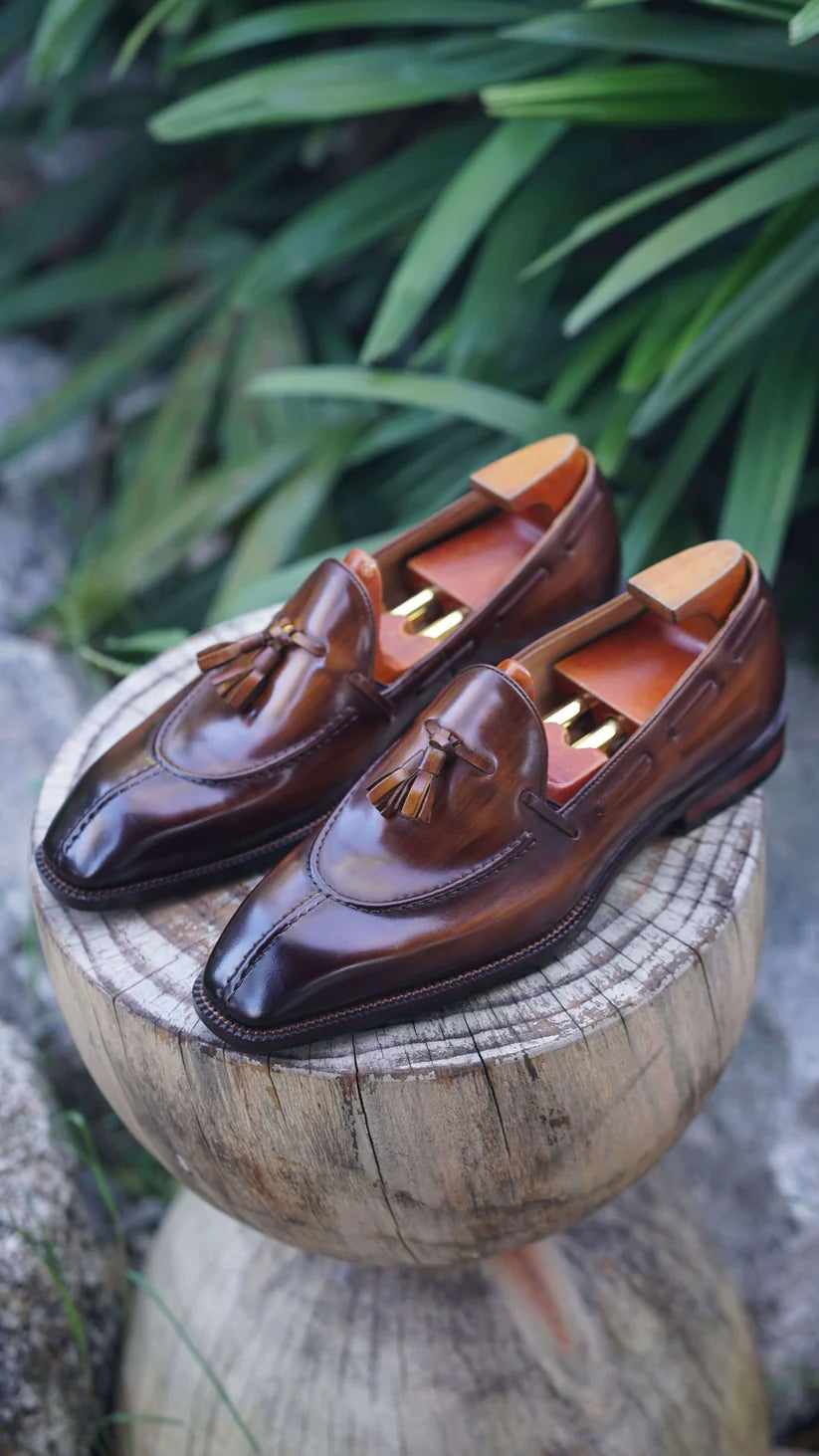 TAN PATINA LOAFERS