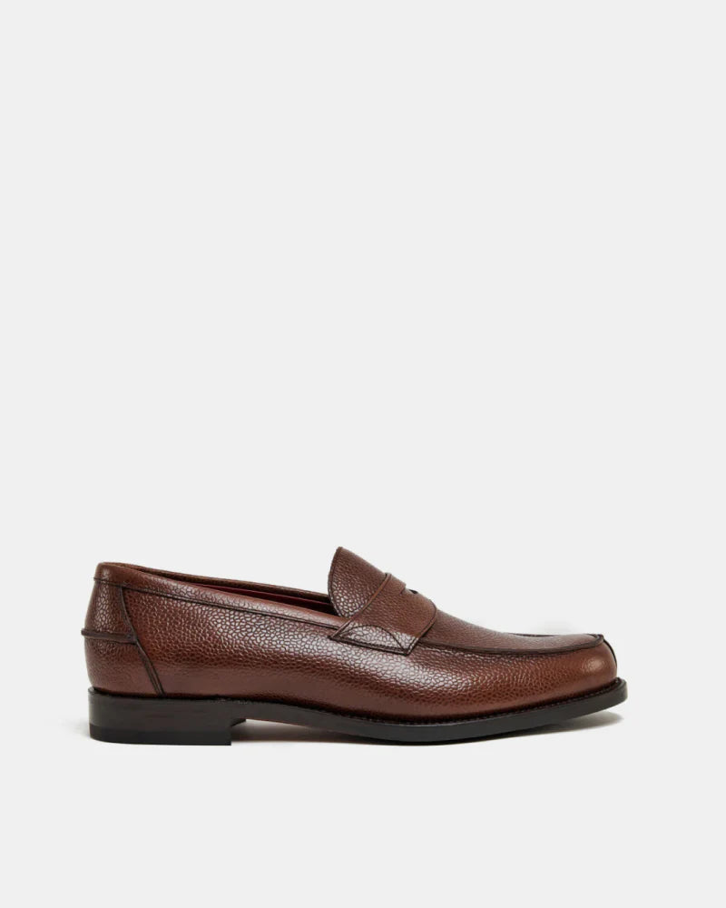 BROWN MILLED PENNY LOAFERS | THE OFFICE WEAR COLLECTION