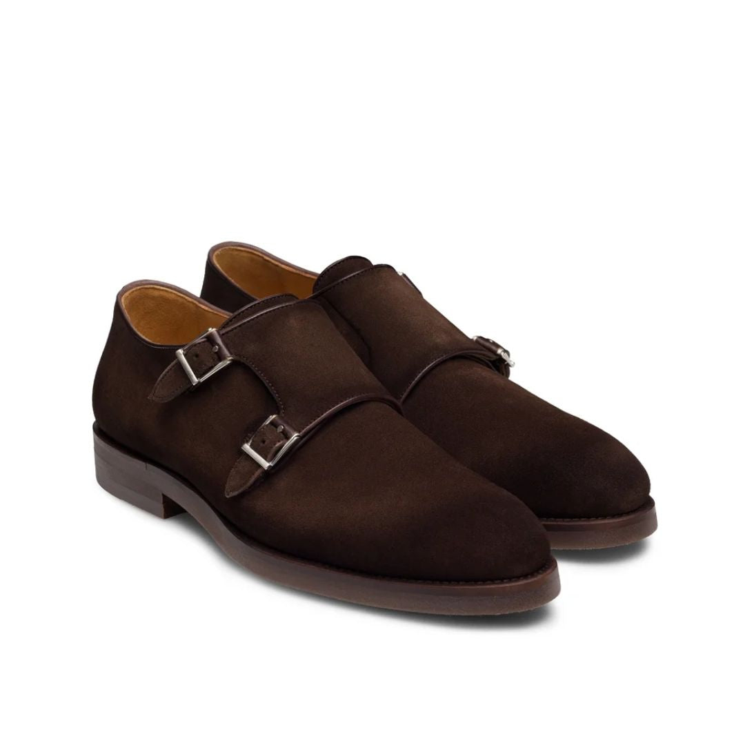 LUKAS | BROWN SUEDE MONKSTRAPS