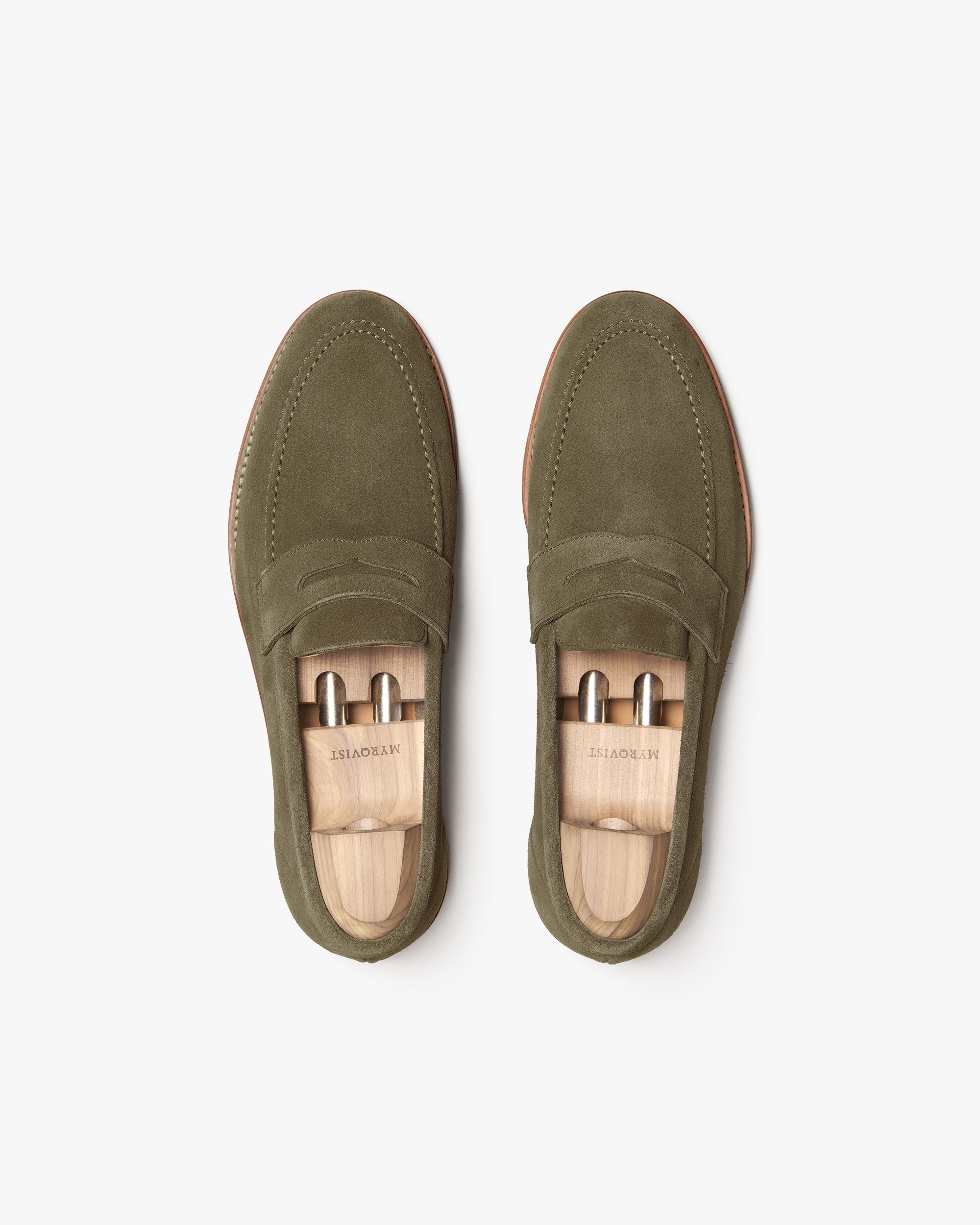 CROWN | GREEN SUEDE LOAFER