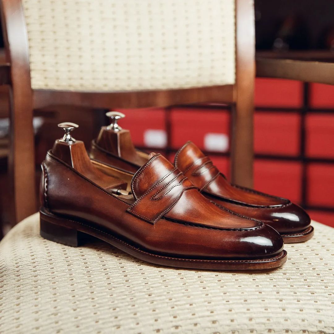 PENNY LOAFERS BROWN | PATINA FINISH
