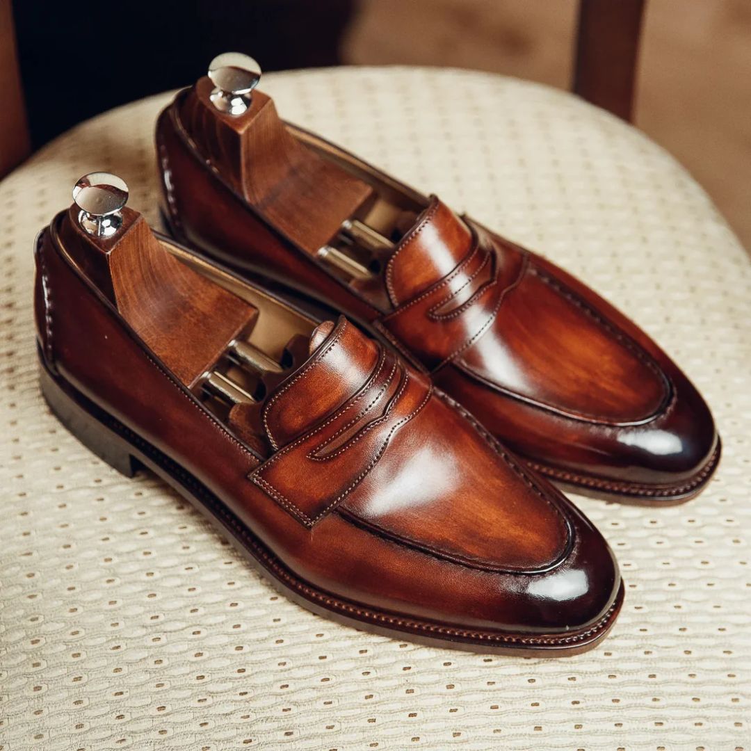 PENNY LOAFERS BROWN | PATINA FINISH