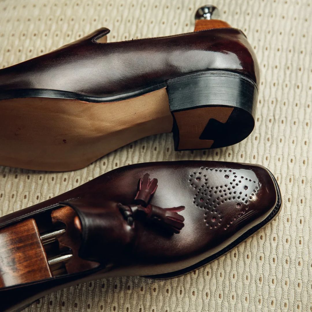 TASSEL LOAFERS BURGUNDY | PATINA FINISH
