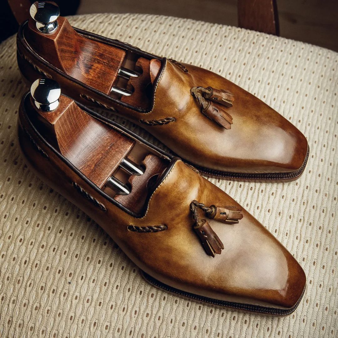 TASSEL LOAFERS TAN | PATINA FINISH