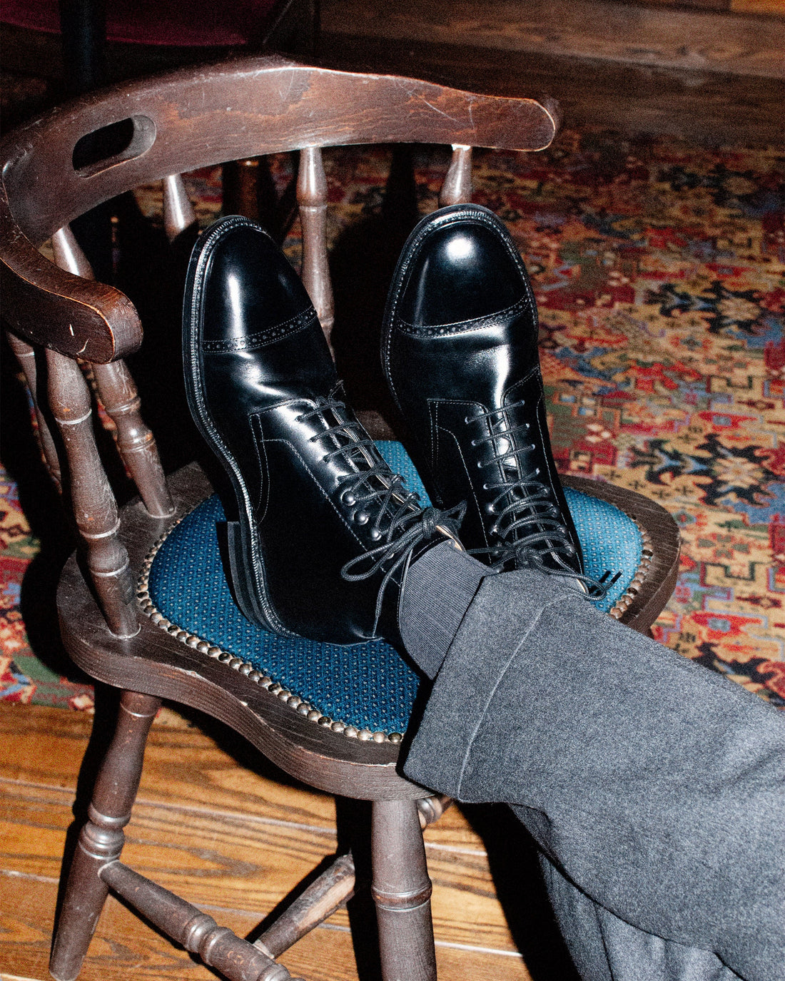 TRENT | BLACK CALF LEATHER LACES BOOTS
