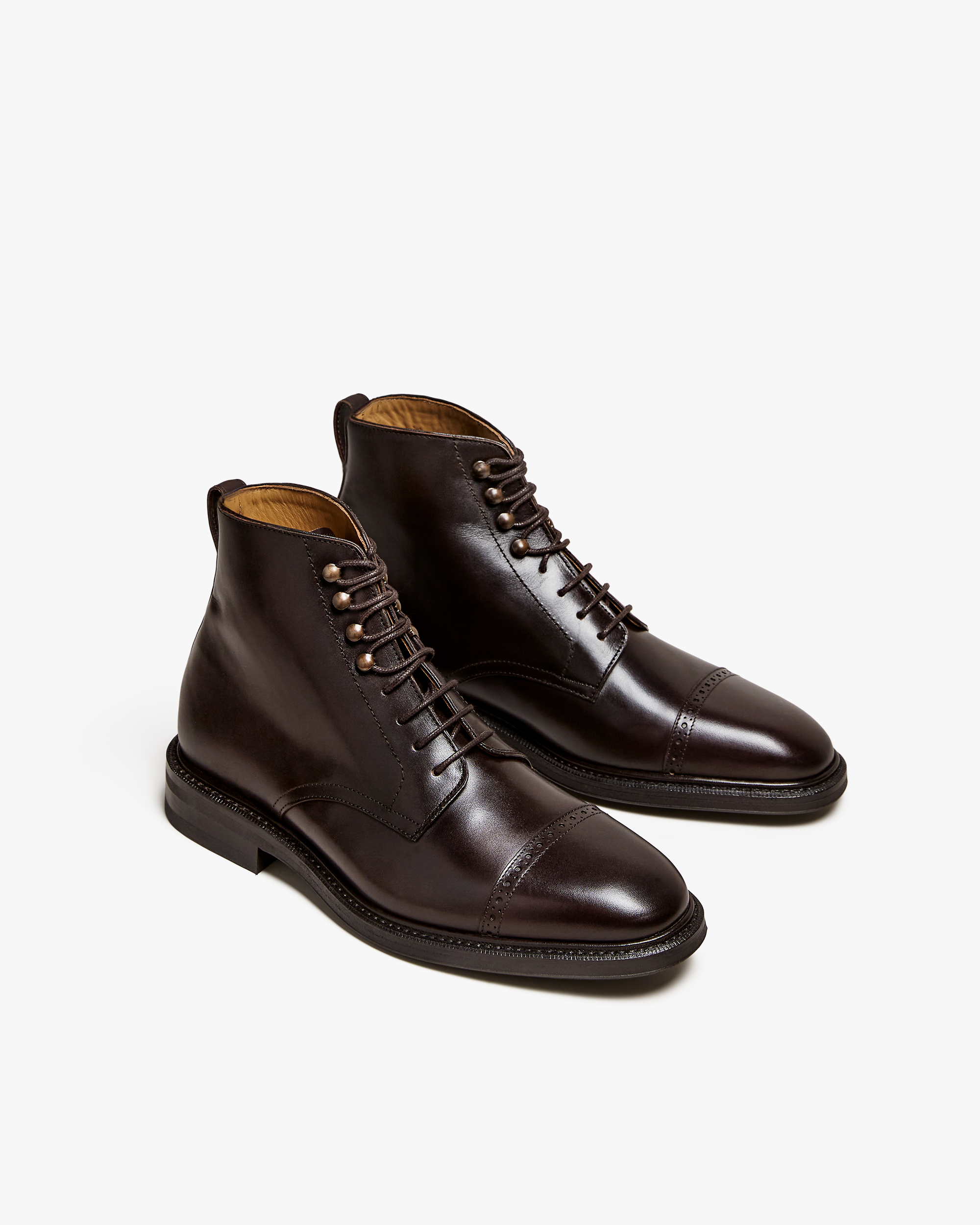 NICO | DARK BROWN CALF LACES BOOTS