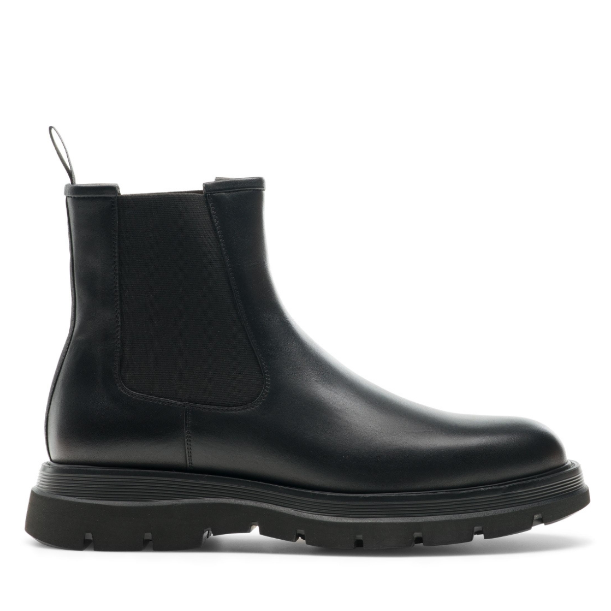 COMFORTABLE BLACK CHUNKY CHELSEA BOOTS - Main Image