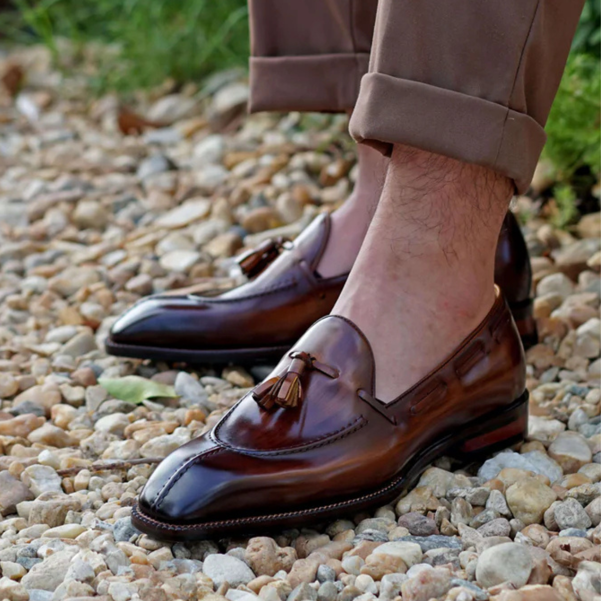 TAN PATINA LOAFERS