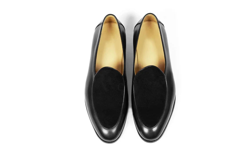 BLACK PENNY LOAFER WITH SUEDE