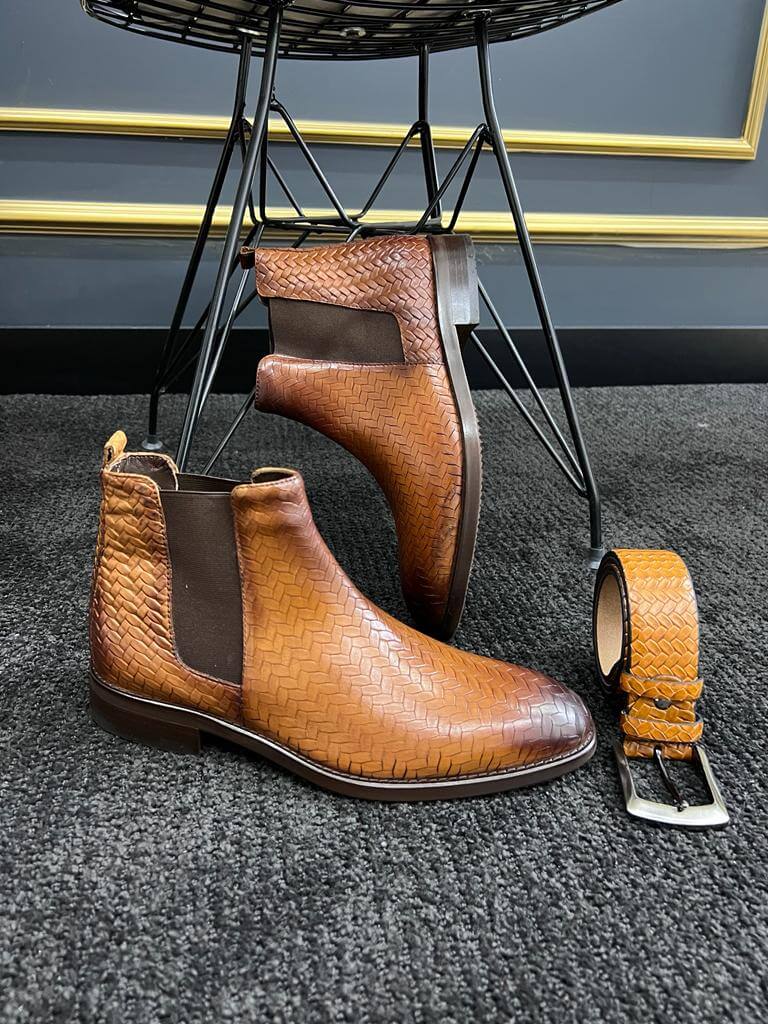 BROWN CAMEL CHEALSEA BOOTS