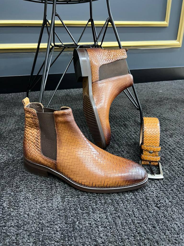 BROWN CAMEL CHEALSEA BOOTS