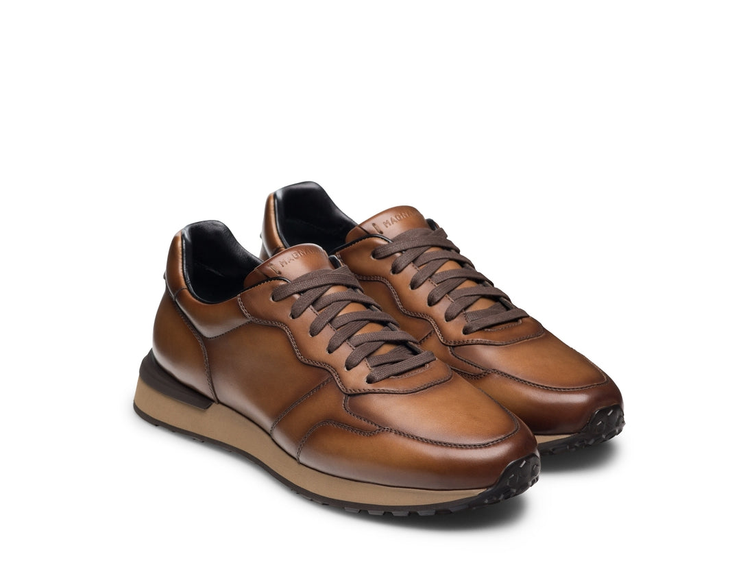 FLUX 350 | BROWN LEATHER SNEAKERS