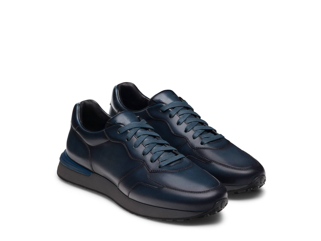 FLUX 350 | BLUE LEATHER SNEAKERS