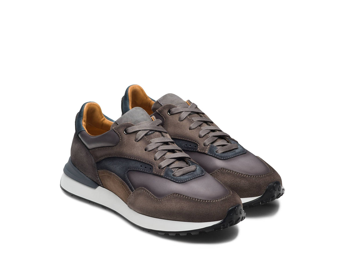 Kevin - BROWN & BLUE SUEDE LEATHER SNEAKERS