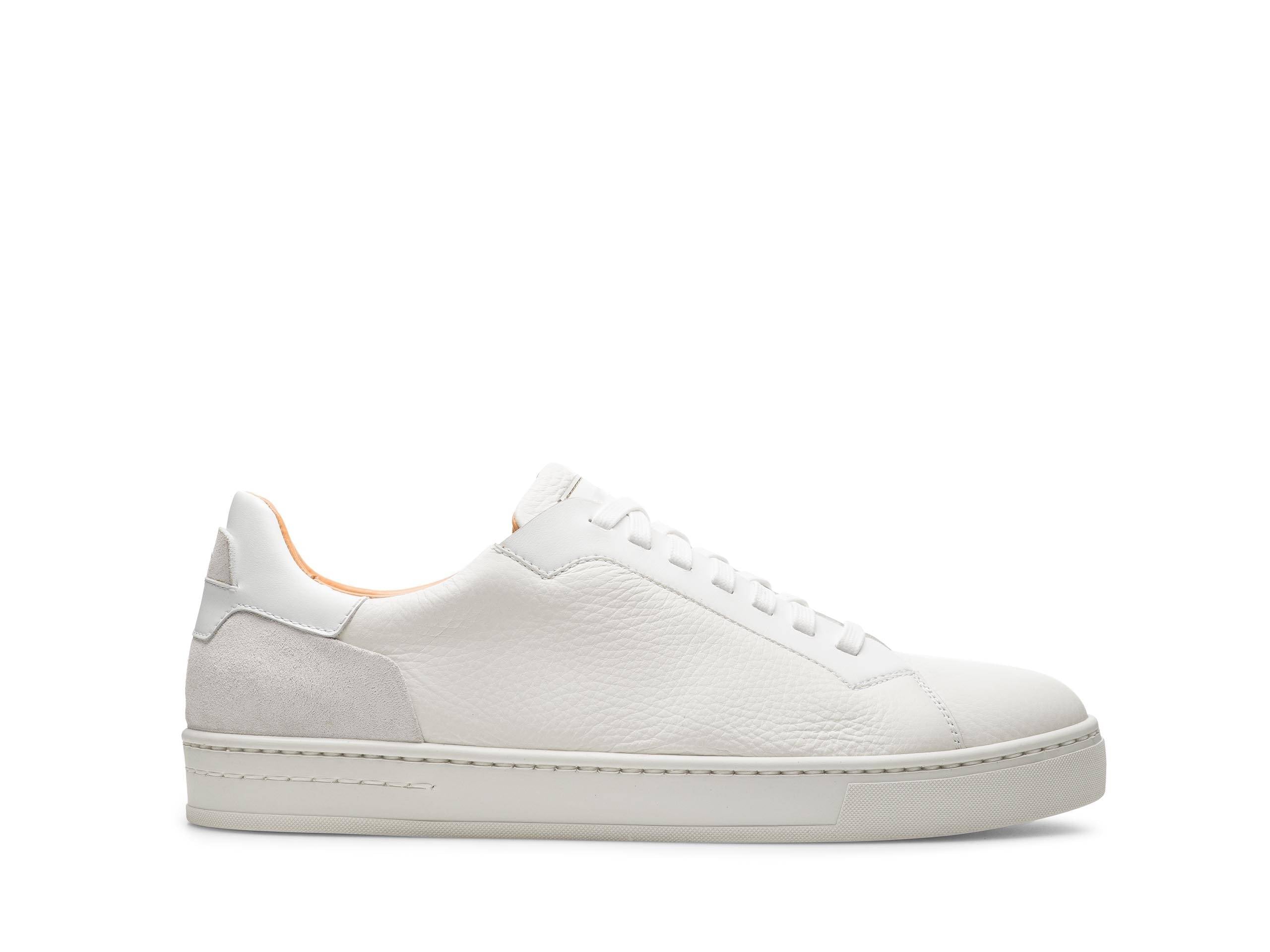 PRIME 101 | WHITE MILLED LEATHER SNEAKERS