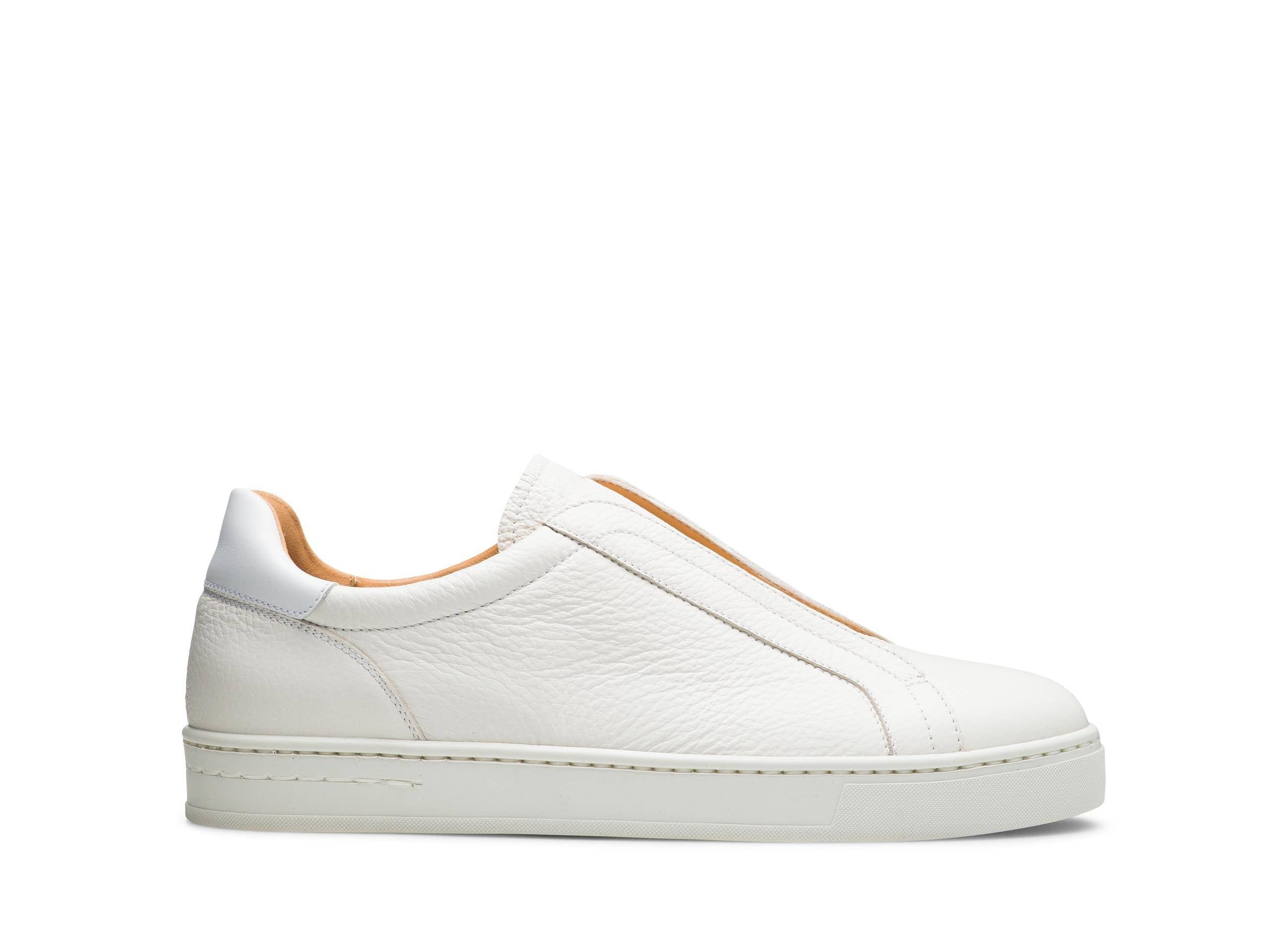 Luxe 88 | WHITE MILLED LEATHER SNEAKER