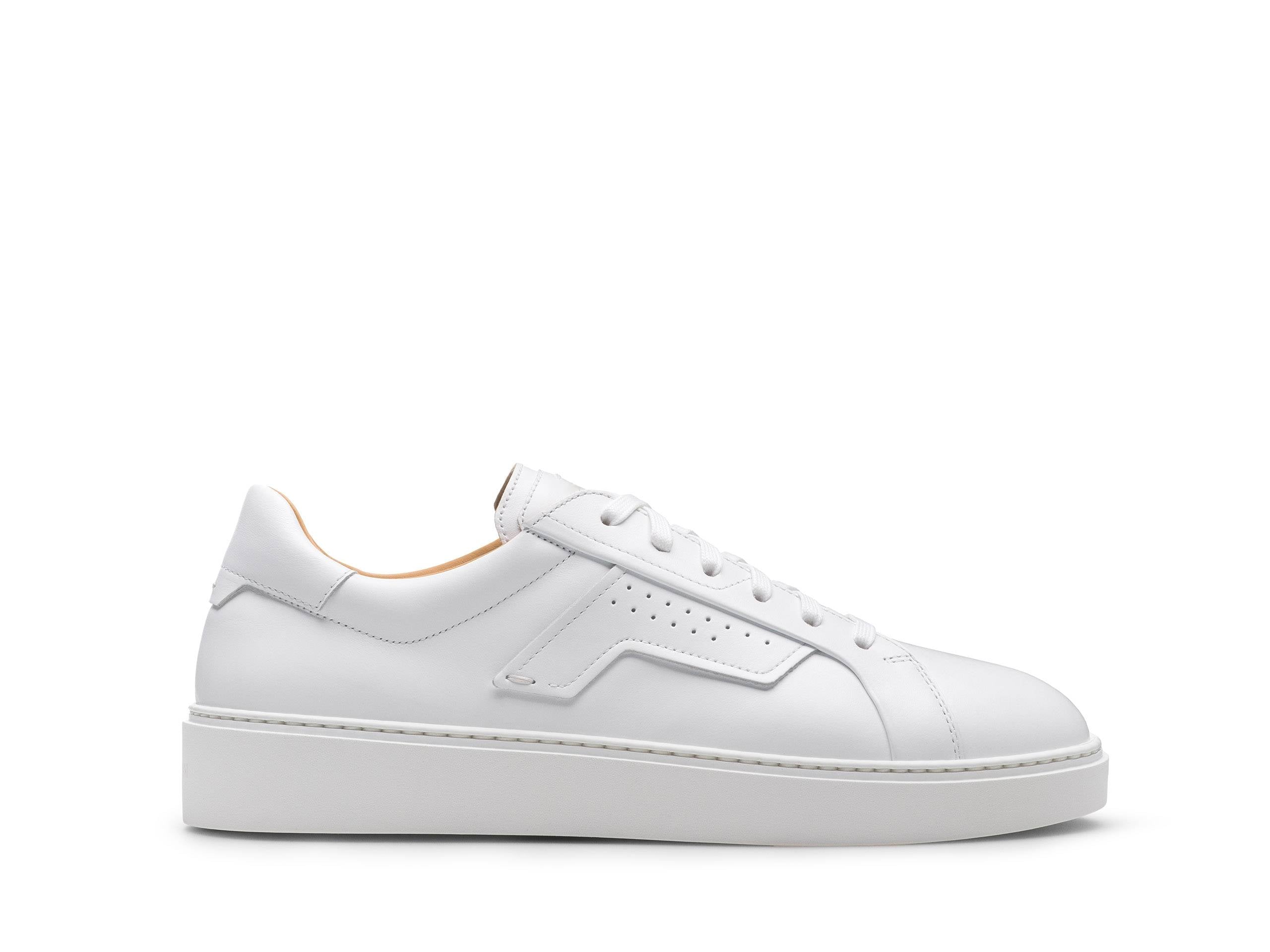 BRESCIA-18 - PURE WHITE LEATHER SNEAKERS
