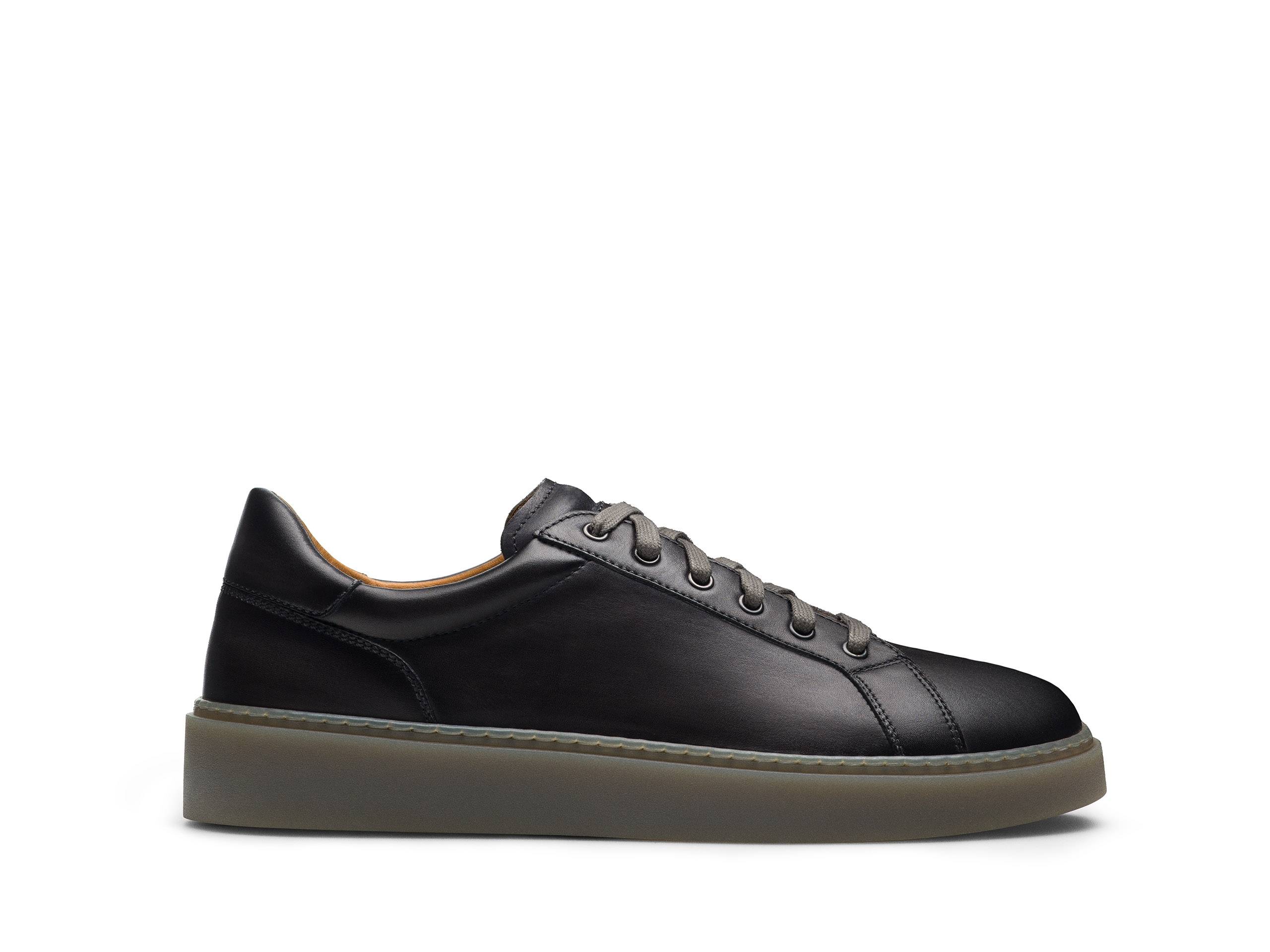 Kevin - DEEP GREY LEATHER SNEAKERS