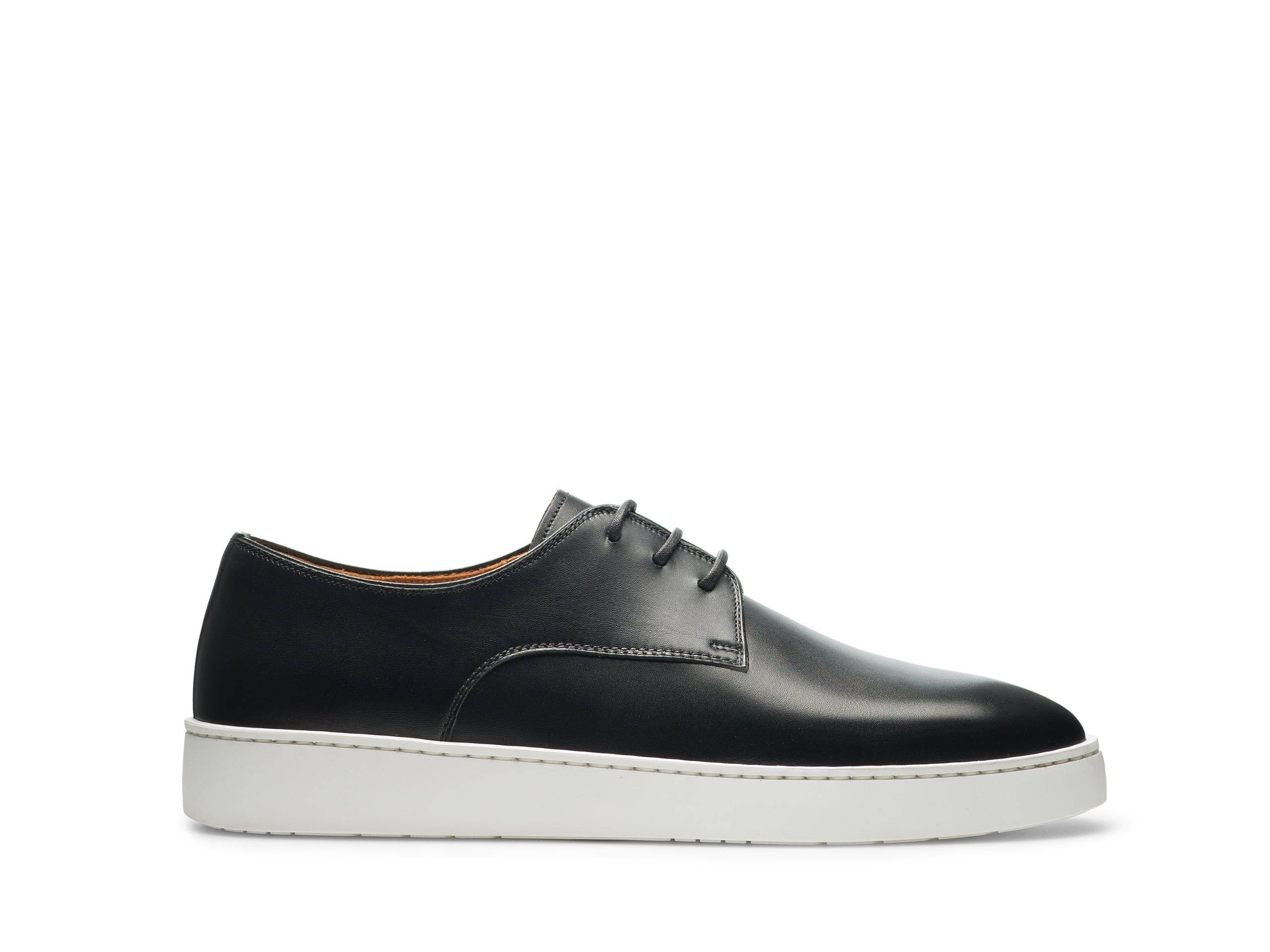 VERONA-07 - MATTE BLACK LEATHER SNEAKERS