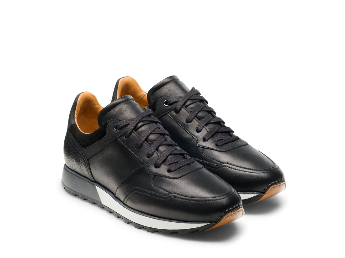 Charles - DEEP BLACK SUEDE LEATHER SNEAKERS
