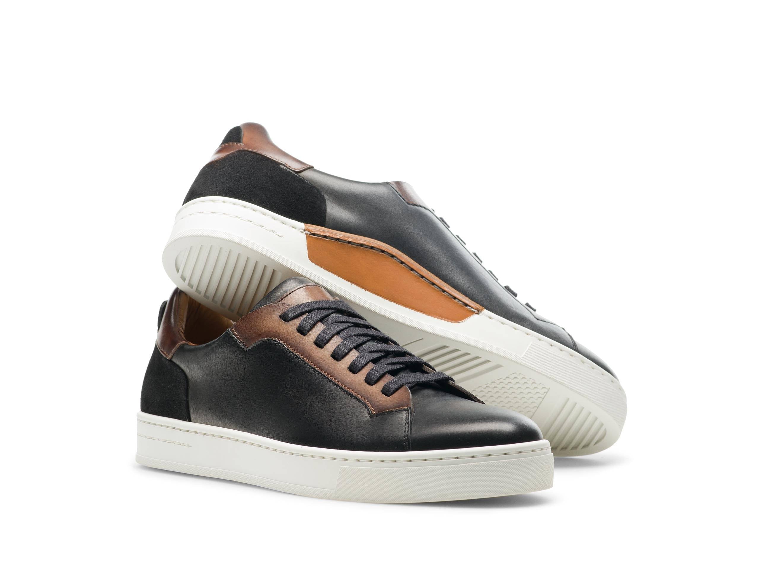 PRIME 101 | BLACK & BROWN LEATHER SNEAKERS