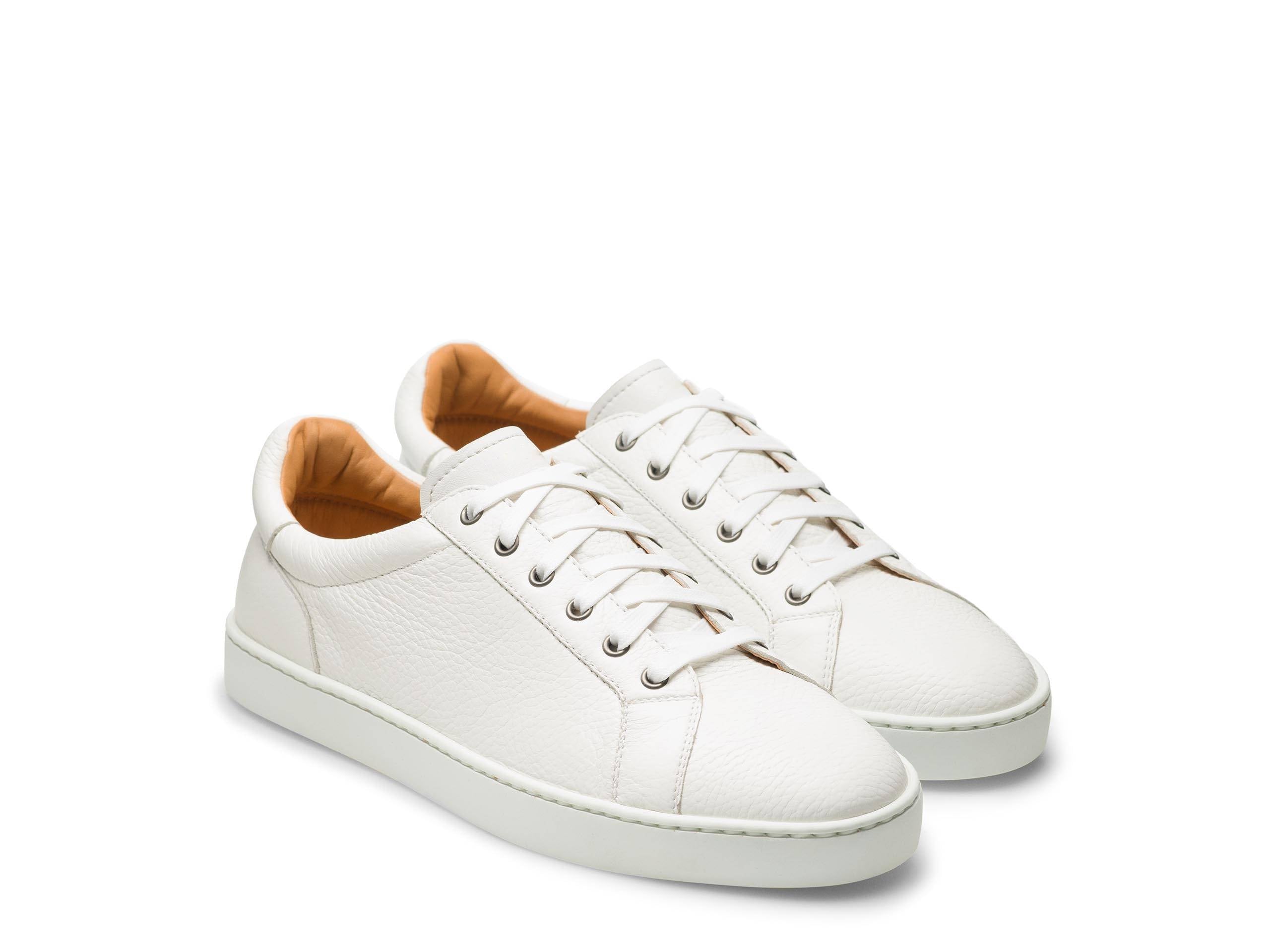 Justin - WHITE LEATHER SNEAKERS
